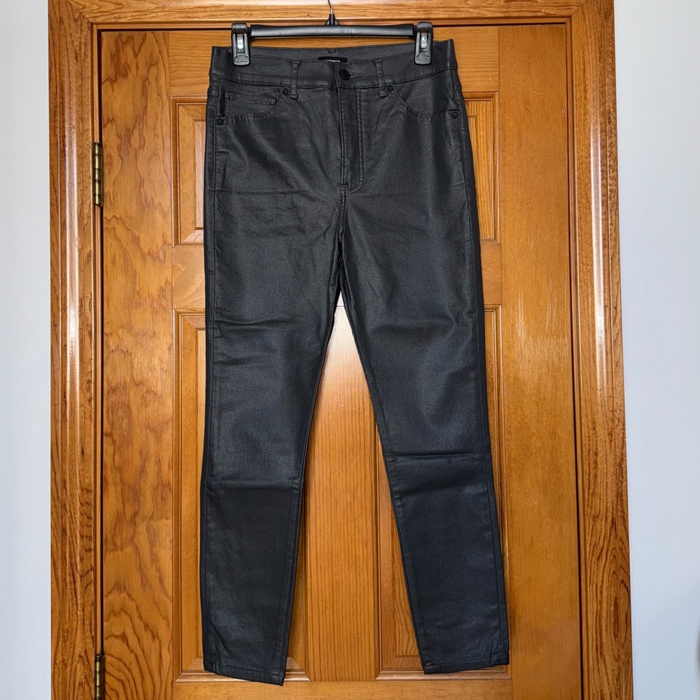 Express Skinny High Rise Coated Jeans